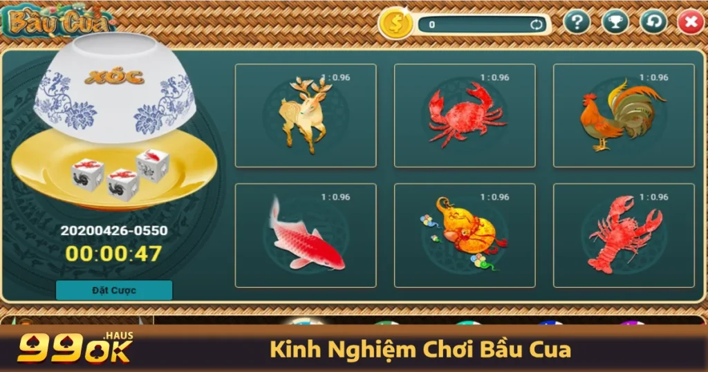 Kinh Nghiệm Chơi Bầu Cua - Bí Quyết Thành Công Tại 99OK 1 Các loại cược phổ biến theo kinh nghiệm chơi Bầu Cua